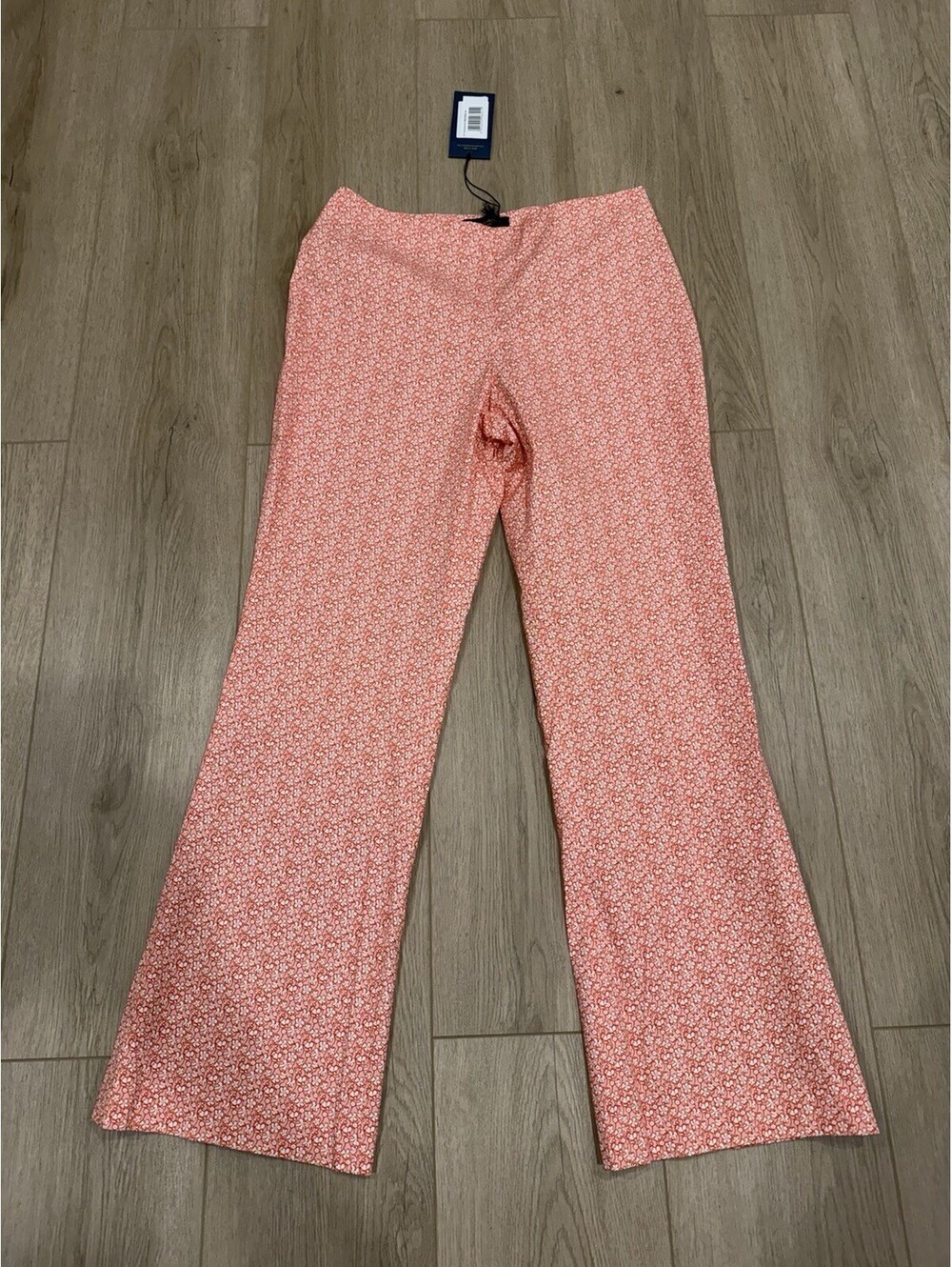 NWT Piazza Sempione Audrey Pink Orange Floral Pants Preppy Office Womens 44